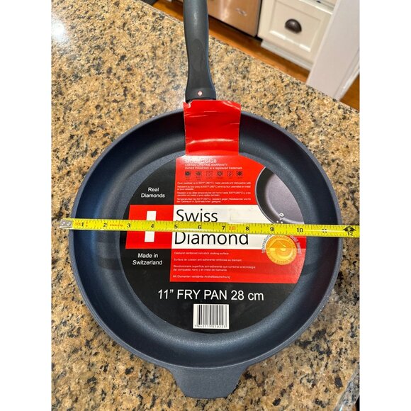 Swiss Diamond Fry Sauté Pan 11" (28cm) Black 6428 Switzerland - Picture 7 of 10